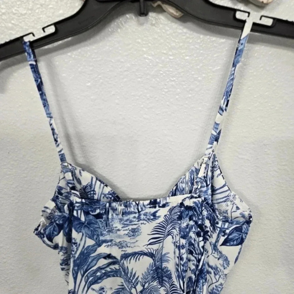 NWT Cider Landscape Painting Midi Side Slit Slip Dress - Picture 8 of 8